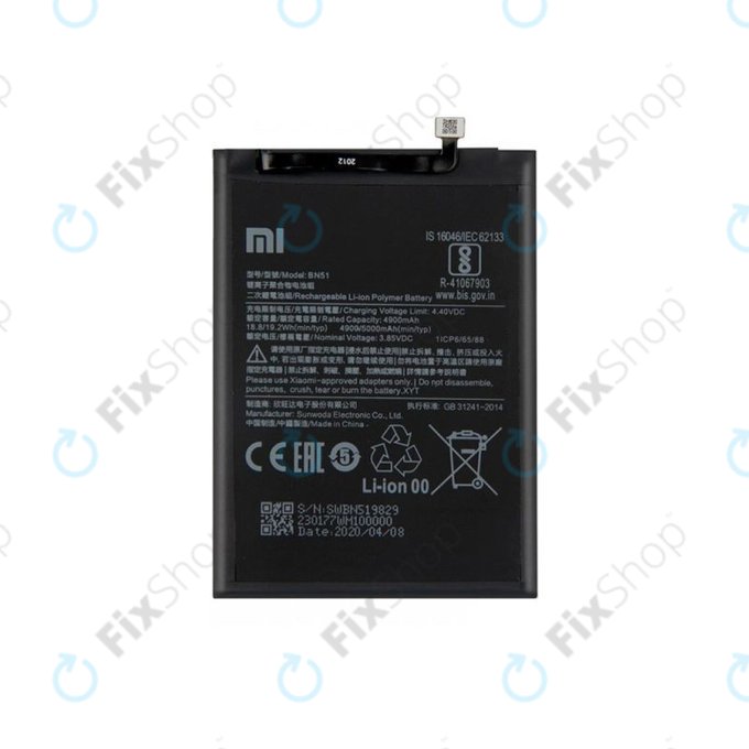 Xiaomi Redmi 8, 8A - Akku Batterie BN51 5000mAh - 46BN51W02093 Genuine Service Pack