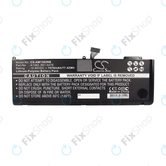 Apple MacBook Pro 15" A1286 (Early 2011 - Mid 2012) - Akku Batterie A1382 7070mAh HQ