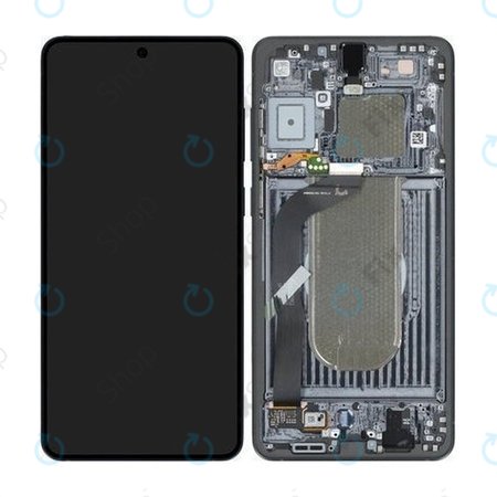 Samsung Galaxy S25 Edge - LCD Display + Touchscreen Front Glas + Rahmen (Titanium Jetblack) - GH82-37224C Genuine Service Pack