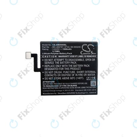 Batterie für Amazon Kindle Paperwhite 4 (2018), 1500mAh, Li-Pol, 3.8V, ST22, HQ