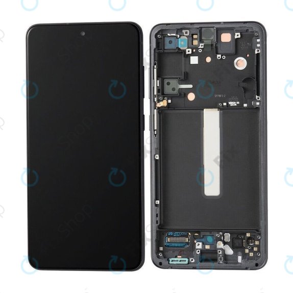 Samsung Galaxy S21 FE G990B - LCD Display + Touchscreen Front Glas + Rahmen (Black) OLED