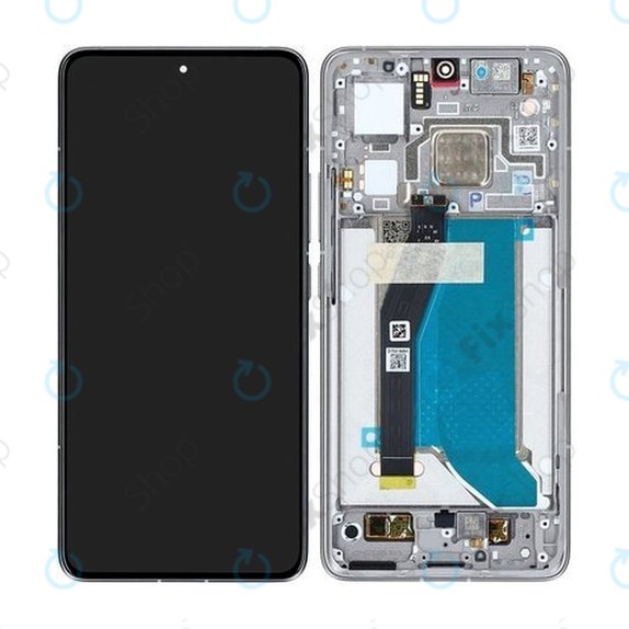 Xiaomi 14T Pro - LCD Display + Touchscreen Front Glas + Rahmen (Titan Gray) - 56001600N1200 Genuine Service Pack