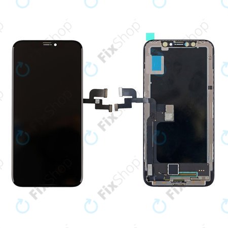 Apple iPhone X - LCD Display + Touchscreen Front Glas + Rahmen Soft OLED FixPremium