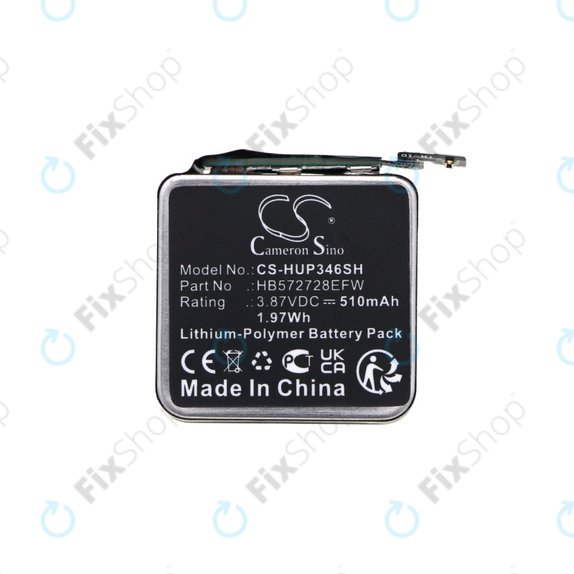 Batterie für Huawei Watch GT3 Pro 46mm, 510mAh, Li-Pol, 3.87V, HB572728EFW, HQ