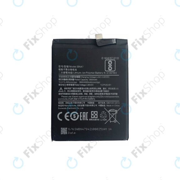 Xiaomi Mi A2 Lite (Redmi 6 Pro) - Akku Batterie BN47 4000mAh
