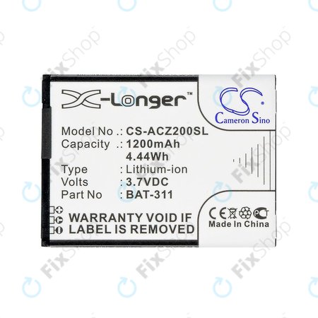 Akku batterie für Acer Liquid Z200, BAT-311, Li-ion, 3.7V, 1200mAh, HQ