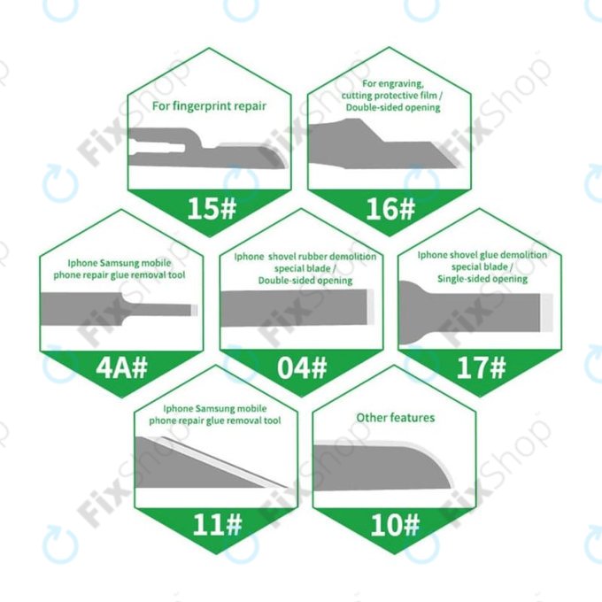 Relife RL-101B - CPU entfernen Kleber Klinge Messer Set 8in1