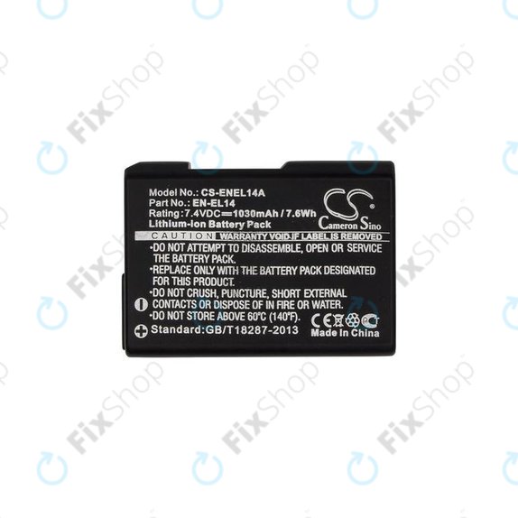Nikon Coolpix D-series, P-series - Akku Batterie EN-EL14 Li-Ion 1030mAh HQ