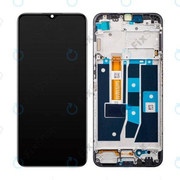 Oppo A54s CPH2273 - LCD Display + Touchscreen Front Glas + Rahmen (Black) - 4908020 Genuine Service Pack