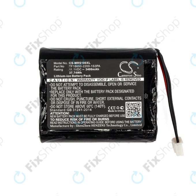 Batterie für Marshall Stockwell, 3400mAh, Li-Ion, 11.1V, TF18650-2200-1S3PA, HQ