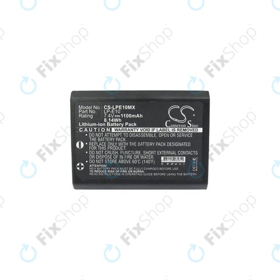 Canon EOS 1100D, 1200D, Kiss X50, Rebel T3, T5 - Akku Batterie LP-E10 Li-Ion 1100mAh HQ