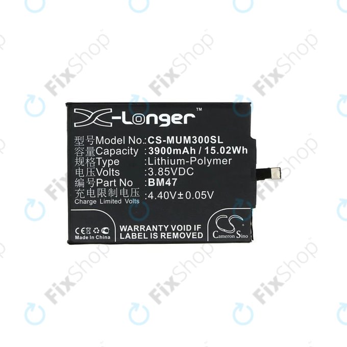 Xiaomi Redmi 3, 3S, 3 Pro, 4X - Akku Batterie BM47 3900mAh HQ