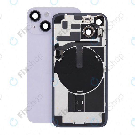 Glas der Rückabdeckung für iPhone 14, Purple, Pulled A