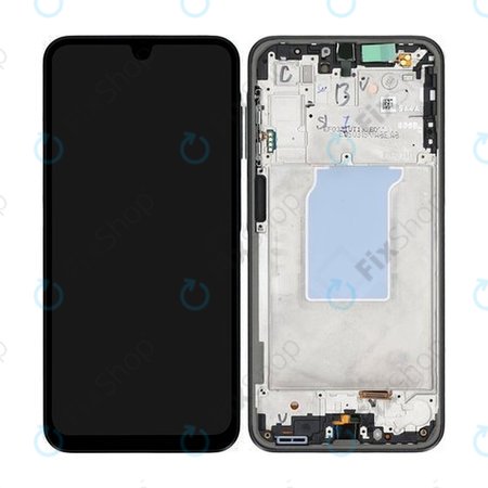 Samsung Galaxy A26 A266E - LCD Display + Touchscreen Front Glas + Rahmen (Black) - GH82-37049A Genuine Service Pack