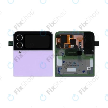 Samsung Galaxy Z Flip 4 F721B - LCD Display + Touchscreen Front Glas + Rahmen (Externe) (Bora Purple) - GH97-27947B Genuine Service Pack