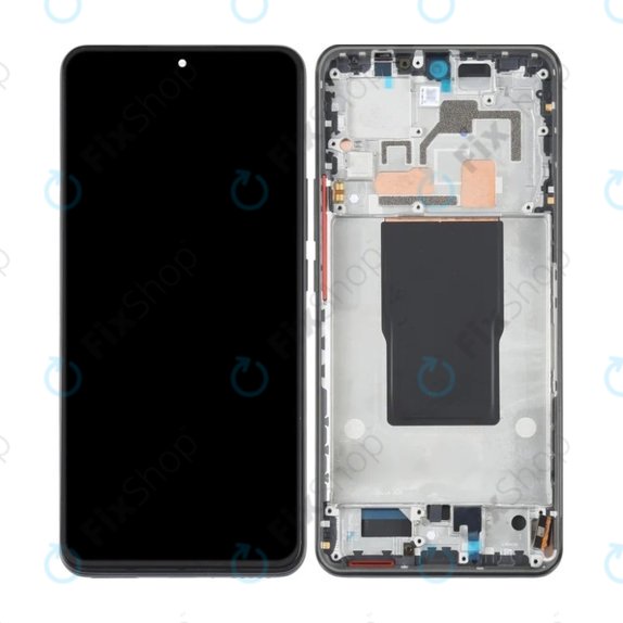 Xiaomi 12T Pro 22081212UG - LCD Display + Touchscreen Front Glas + Rahmen (Black) OLED