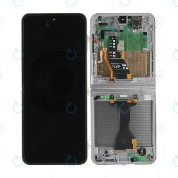 Display OLED für Samsung Z Flip 6 F741B, Touchscreen-Glas mit Rahmen, GH82-35014A, Genuine Service Pack
