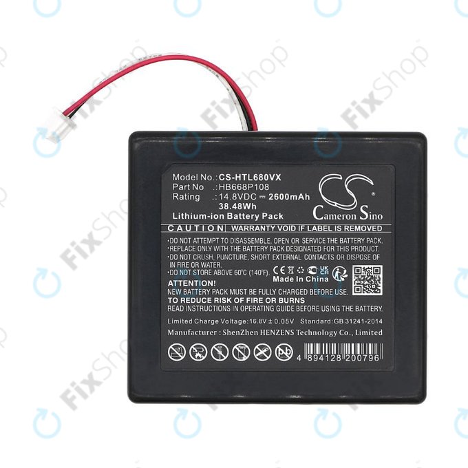 Akku batterie für Hobot Legee 668, Legee 669, 2600mAh, Li-Ion, 14.8V, HB668P108, HQ