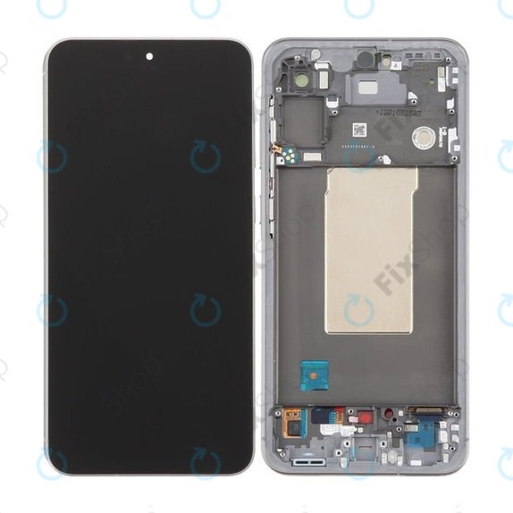 Samsung Galaxy A56 A566E - LCD Display + Touchscreen Front Glas + Rahmen (Awesome Lightgray) TFT