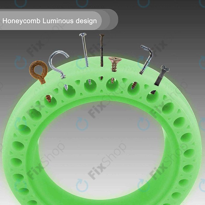 Xiaomi Mi Electric Scooter 1S, 2 M365, Essential, Pro, Pro 2 - Dauerhaft Schlauchloser Vollgummireifen (Green Fluorescent)
