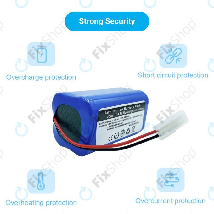 Xiaomi Essential (Mijia G1), Flyco FC-series, myVacBot SN500, Panasonic MC-series, Phicomm X3, Puppy R-series - Akku Batterie Li-026418 Li-Ion 14.8V 2600mAh