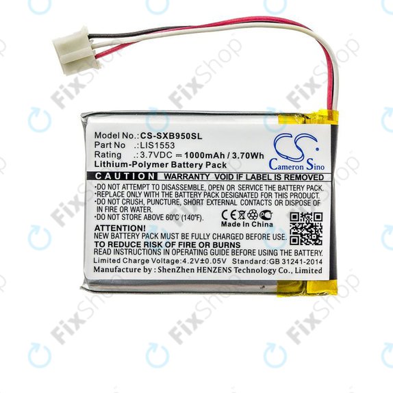 Akku batterie für Sony Mdr-Xb950n1, Srs-Ws1, 1000mAh, Li-Pol, 3.7V, LIS1553, HQ