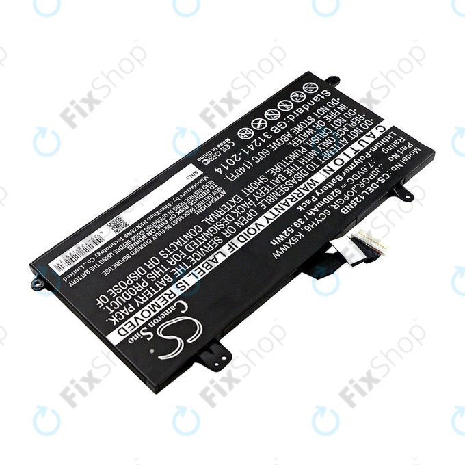 Batterie für Dell Latitude 5290, Latitude 12 5285, 5200mAh, Li-Pol, 7.6V, J0PGR, HQ