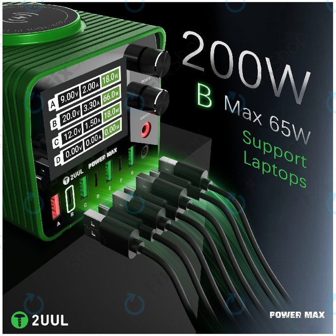 Ladestation, 200W Multi-Port, 2UUL PC01