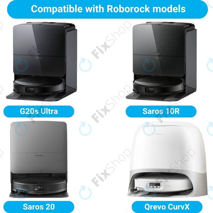 Ersatzteilset für Roborock G20s Ultra, Saros 10R, 20 (2x Hauptbürste, 4x Filter, 4x Seitenbürste)