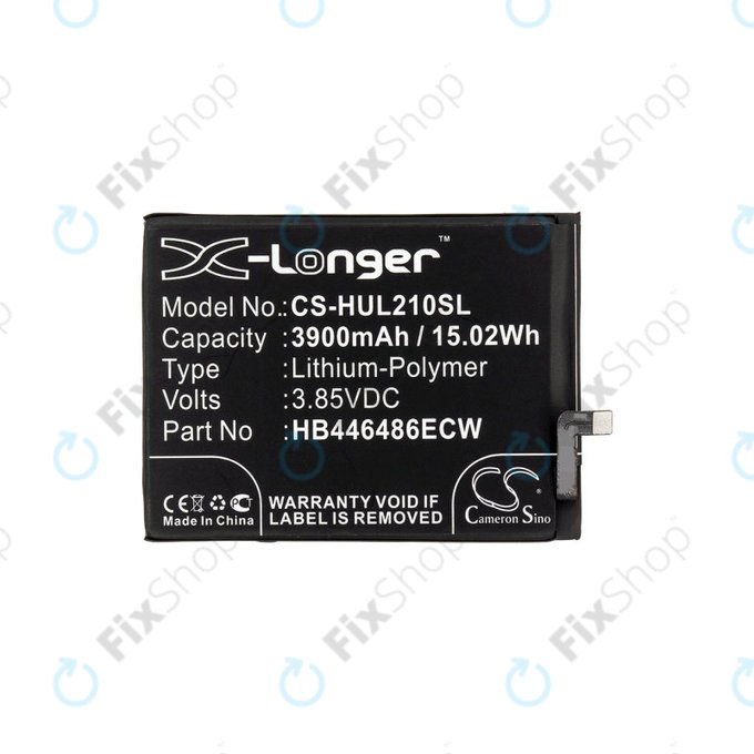 Batterie für Huawei P Smart Pro 2019, 3900mAh, Li-Pol, 3.85V, HB446486ECW, HQ