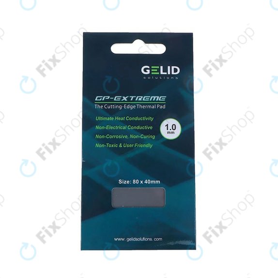 Wärmeleitpad GELID GP-Extreme, 12 W/mK, 80 × 40 × 1.0mm