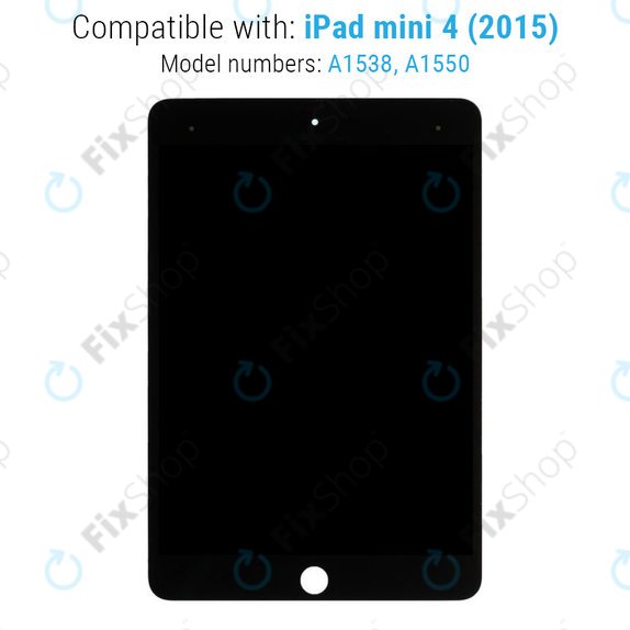 Apple iPad Mini 4 - LCD Display + Touchscreen Front Glas (Black) TFT