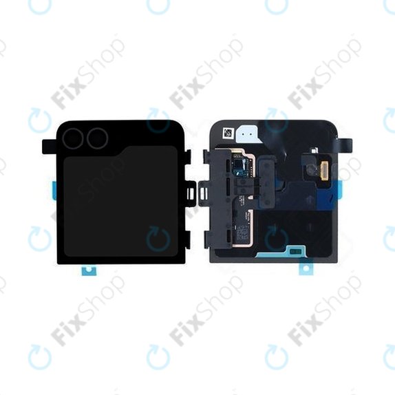 Samsung Galaxy Z Flip 6 F741B - LCD Display + Touchscreen Front Glas + Rahmen (Externe) (Crafted Black) - GH97-30012E Genuine Service Pack