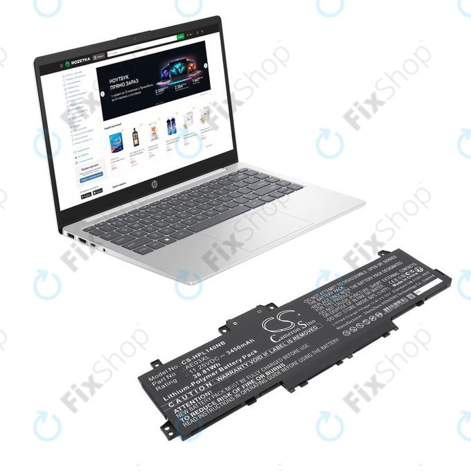 Akku batterie für HP 14, 15, 3450mAh, Li-Pol, 11.25V, AE03XL, HQ