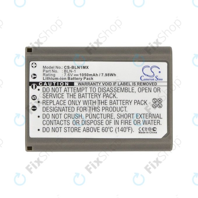 Akku batterie für Olympus E-M5, 1050mAh, Li-Ion, 7.6V, BLN-1, HQ