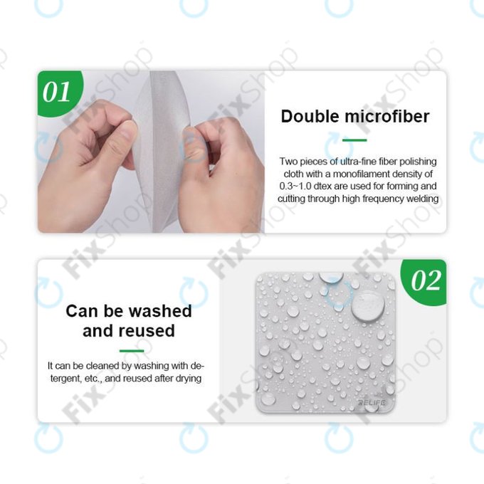 Relife RL-045C - Mikrofaser-Reinigungstücher