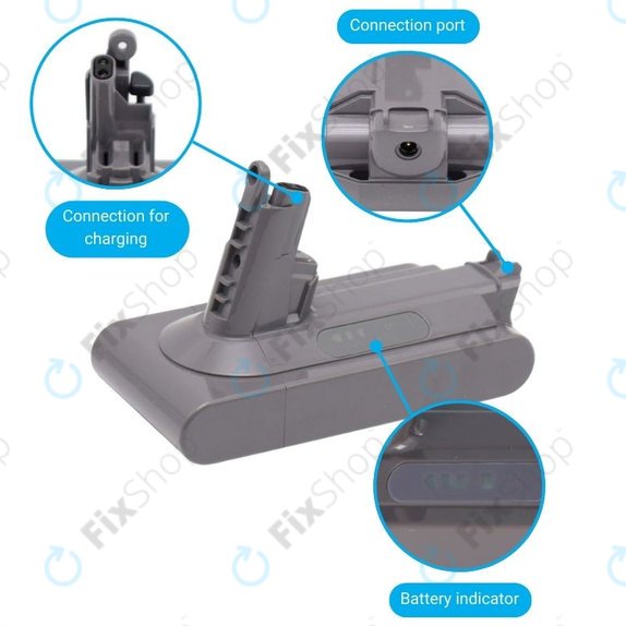 Dyson V10 - Akku Batterie 969352-02, SV12, 206340 Li-Ion 25.2V 2500mAh