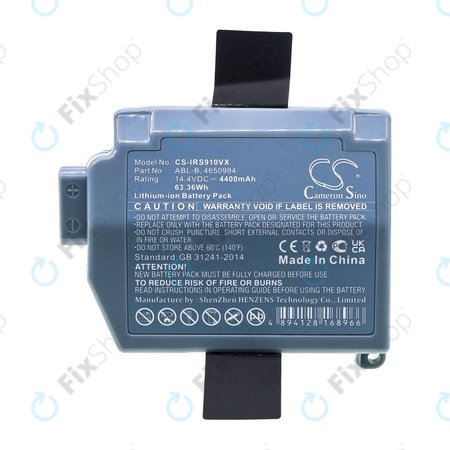 Akku batterie für iRobot Roomba S9, S9+, 4400mAh, Li-Ion, 14.4V, ABL-B, HQ
