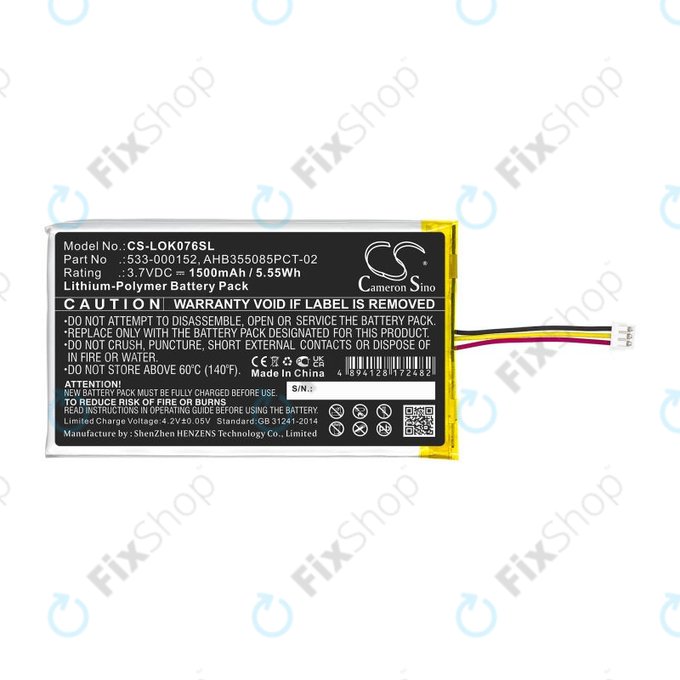 Akku batterie für Logitech G913, G913 TKL, G915, G915TKL, 1500mAh, Li-Pol, 3.7V, 533-000152, HQ