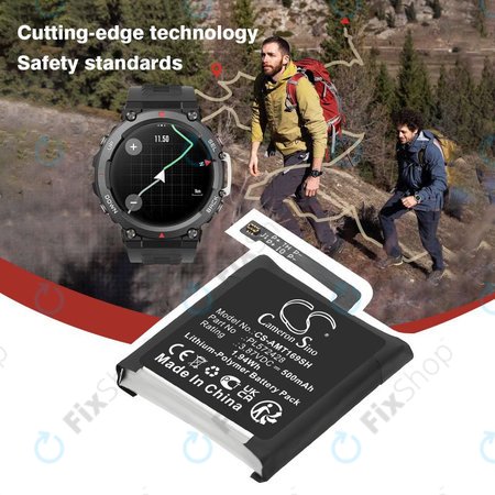 Akku batterie für Amazfit T-Rex 2, A2169, A2170, 500mAh, Li-Pol, 3.87V, PL572428, HQ
