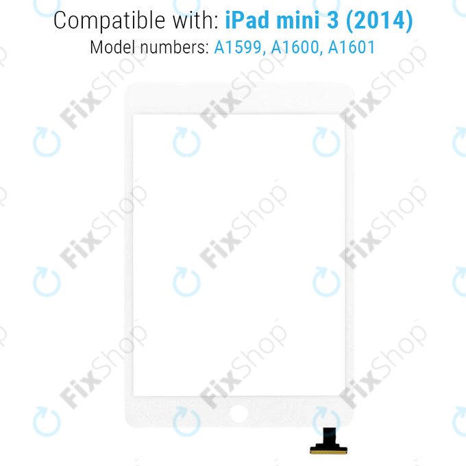Apple iPad Mini 3 - Touchscreen Front Glas (White)