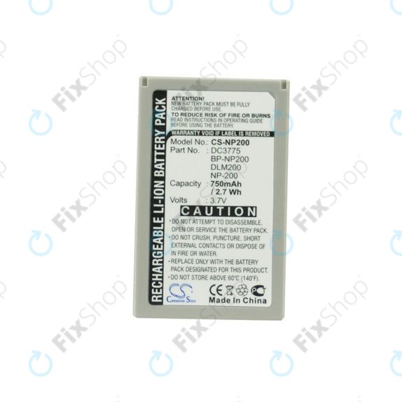 Akku batterie für Minolta DiMAGE X, Xi, Xt, Xt Biz, Xg, 750mAh, Li-Ion, 3.7V, NP-200, HQ
