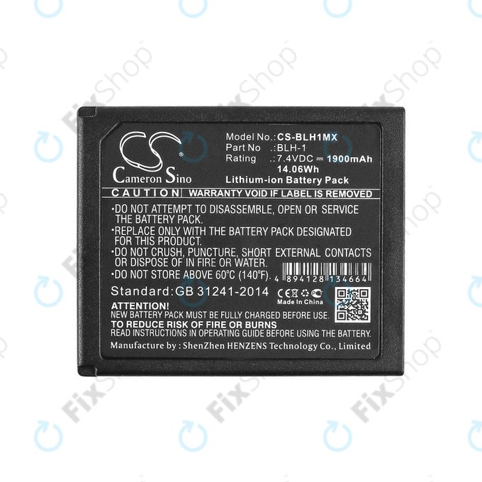 Akku batterie für Olympus EM1, 1900mAh, Li-Ion, 7.4V, BLH-1, HQ