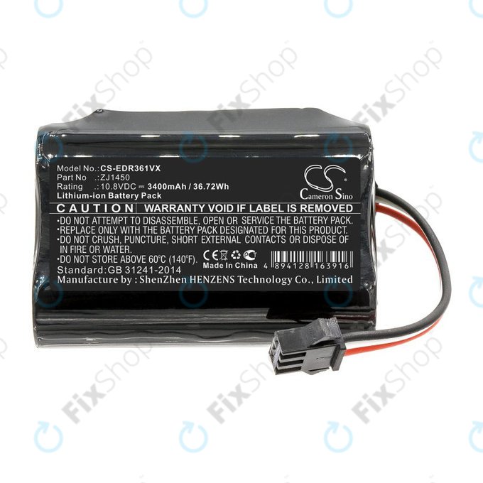 Akku batterie für Ecovacs Deebot Slim, D36, 3400mAh, Li-Ion, 10.8V, ZJ1450, HQ