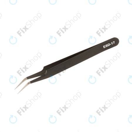 Vetus ESD-17 - Antistatische Metallpinzette mit Gebogener Spitze (115mm)