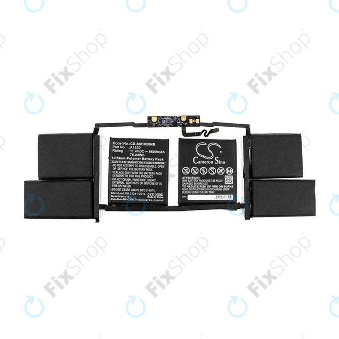 Apple MacBook Pro 15" A1707 (Late 2016 - Mid 2017) - Akku Batterie A1820 6600mAh HQ