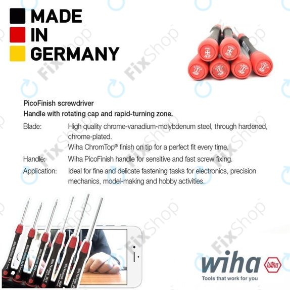 Wiha PicoFinish® 260P - Präzisionsschraubendreher - Schlitz 1,2mm