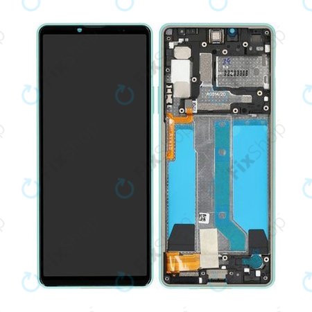 Sony Xperia 10 IV XQCC54 - LCD Display + Touchscreen Front Glas + Rahmen (Mint) - A5047175A Genuine Service Pack