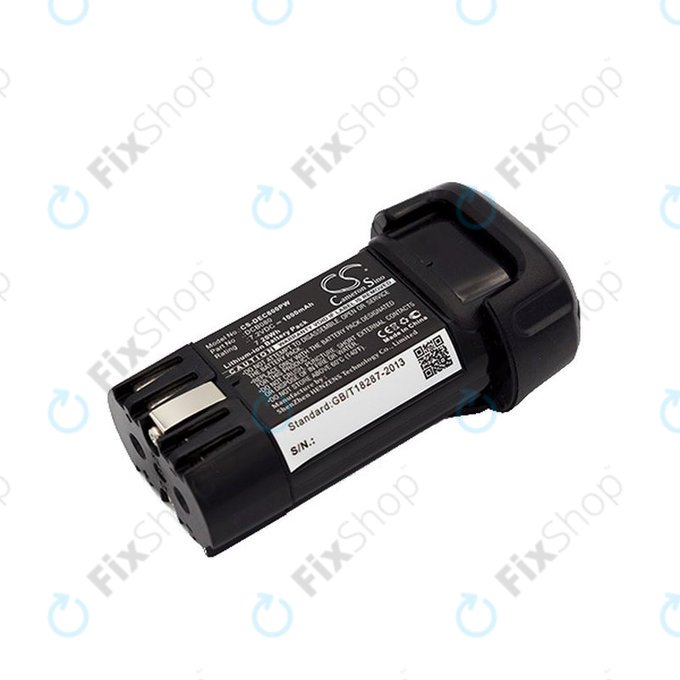 Akku batterie für Dewalt Dcb095, Dewalt Dcf680, 1000mAh, Li-Ion, 7.2V, DCB080, HQ