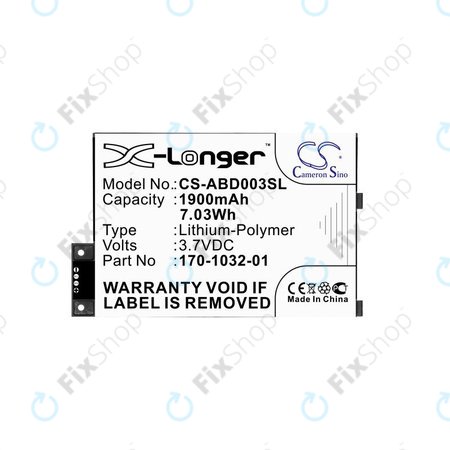 Amazon Kindle 3, 3 Wi-fi, 3G, Graphite - Akku Batterie 170-1032-01, S11GTSF01A 1900mAh HQ